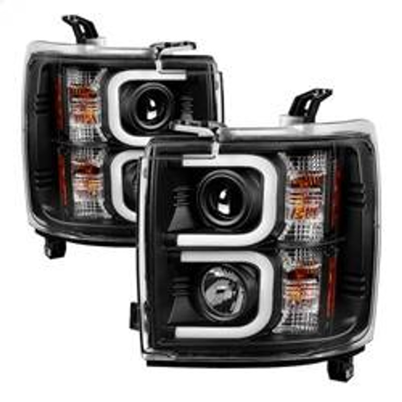 Spyder Auto Projector Headlights - Light Bar DRL - Black 5081032
