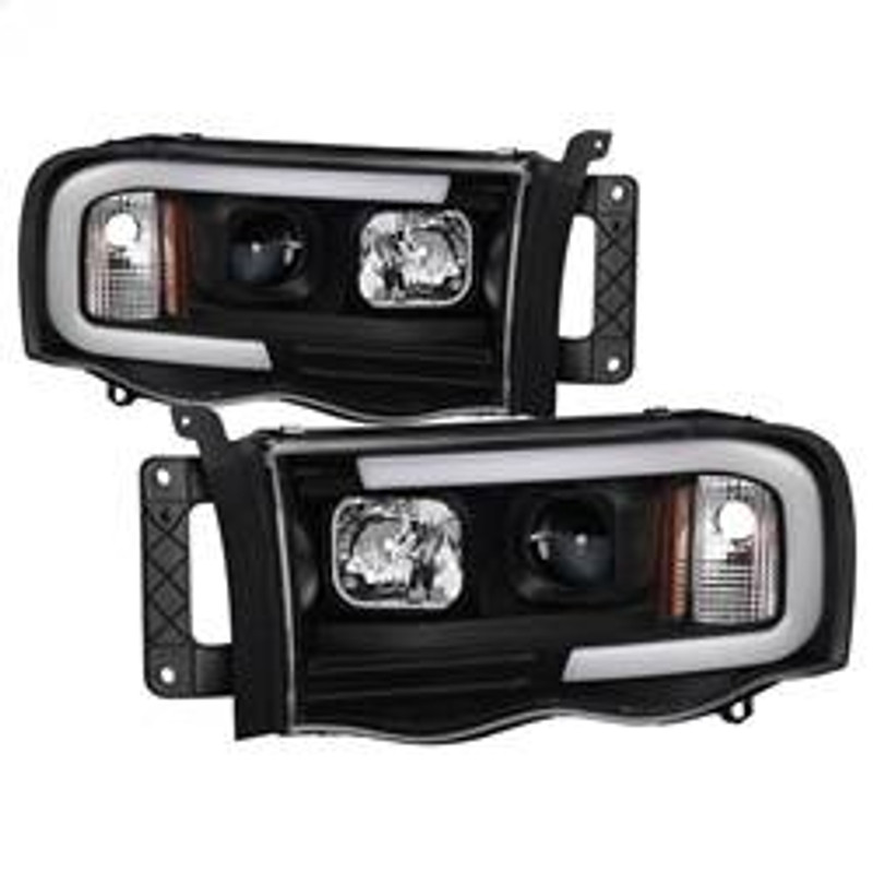 Spyder Auto Light Bar Projector Headlights - Black 5084606