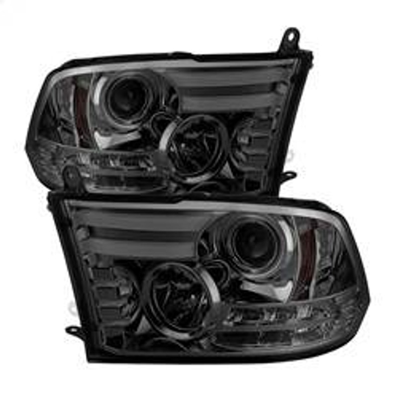 Spyder Auto Projector Headlights - Light Bar DRL - Smoke 5081735