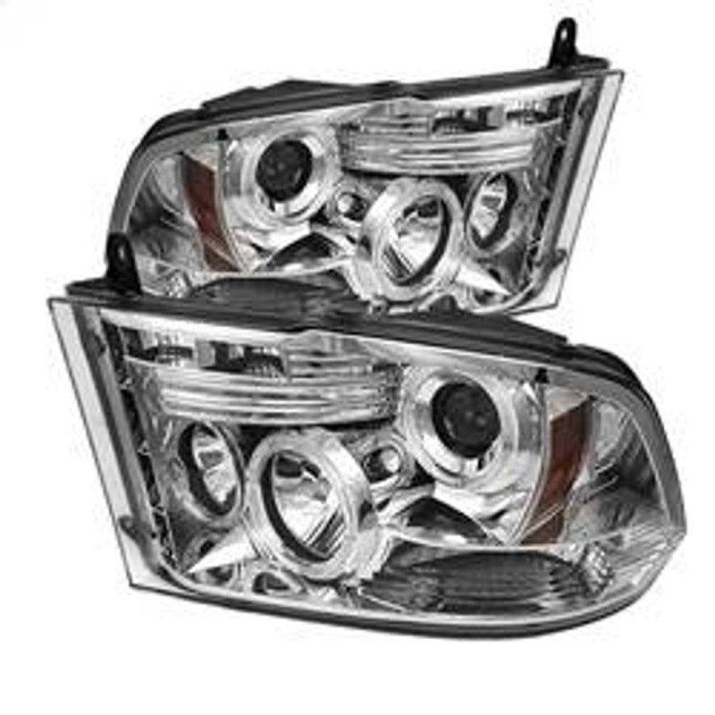 Spyder Auto Projector Headlights - Halogen - LED Halo - LED - Chrome - Low H1 5010049