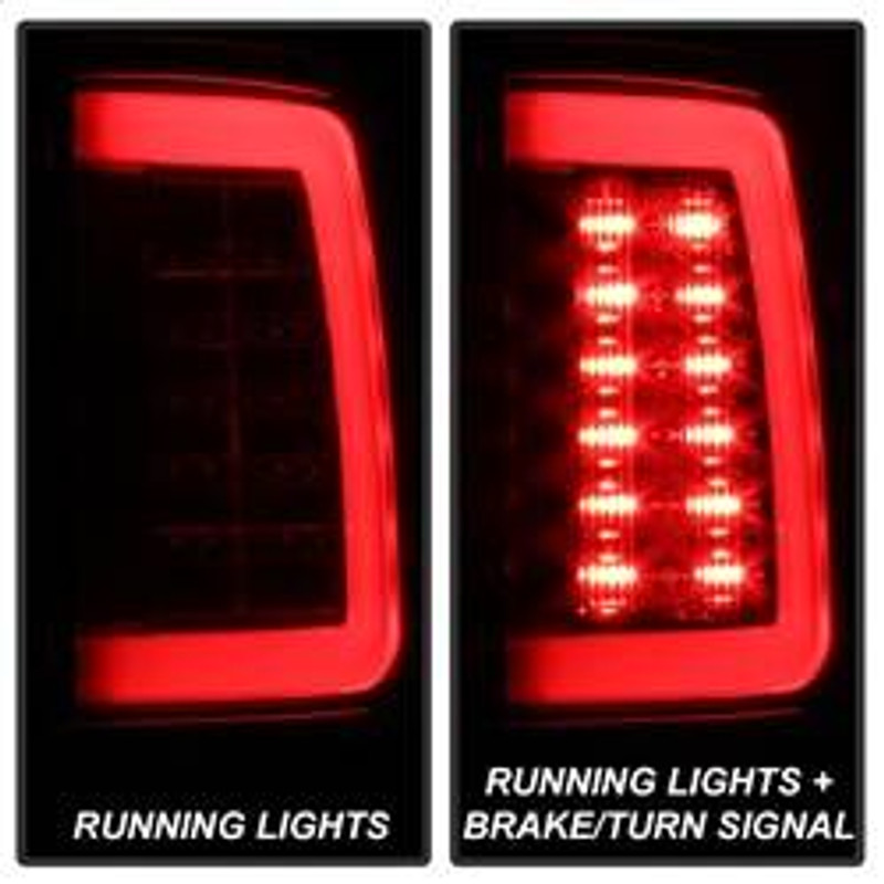 Spyder Auto Light Bar LED Tail Lights - Incandescent - Red Clear 5084040