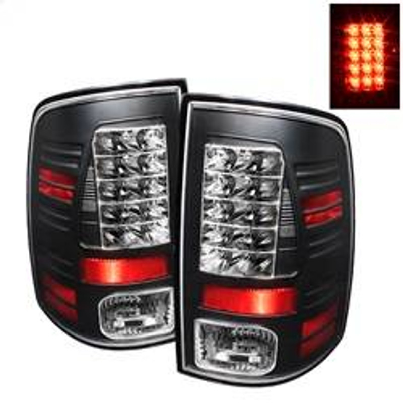 Spyder Auto LED Tail Lights - Incandescent - Black 5017543