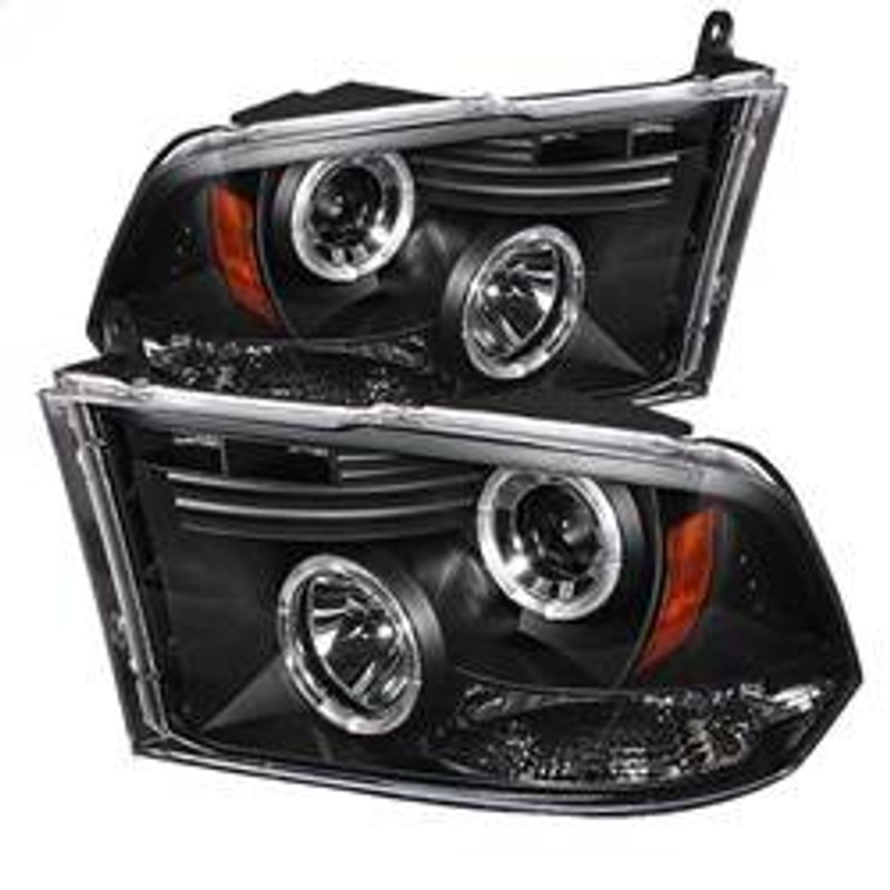 Spyder Auto Projector Headlights - Halogen - LED Halo - LED - Black - Low H1 5010032