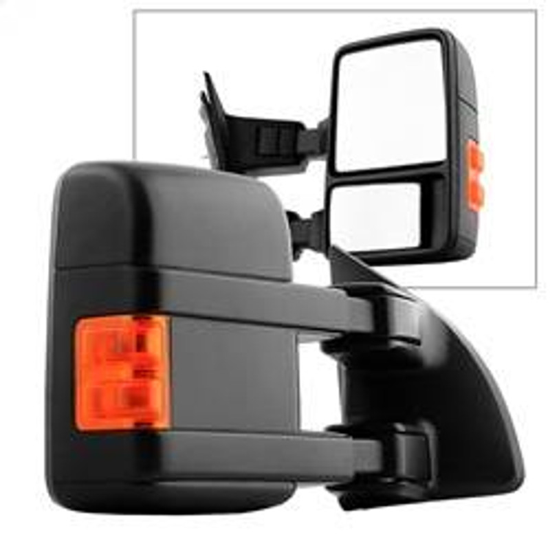 Spyder Auto Manual Extendable - Manual Adjust Mirror with LED Signal Amber- Right 9933134