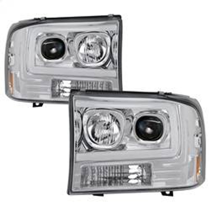 Spyder Auto 1PC Light Bar Projector Headlights - Chrome 5084675