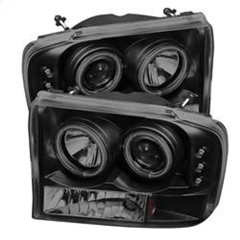 Spyder Auto 1PC Projector Headlights - Version 2 - CCFL Halo - LED - Black Smoke 5078865
