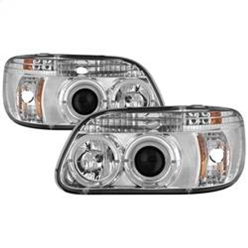 Spyder Auto 1PC Projector Headlights - LED Halo - Chrome - High H1 - Low H1 5010148