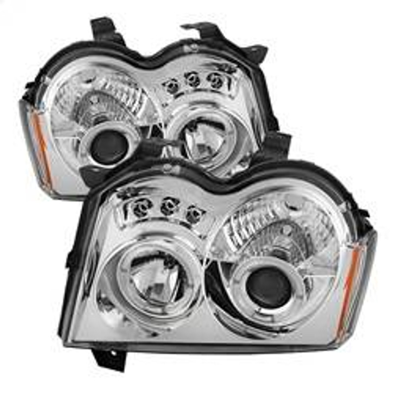 Spyder Auto Projector Headlights - LED Halo - LED - Chrome - High H1 5011107
