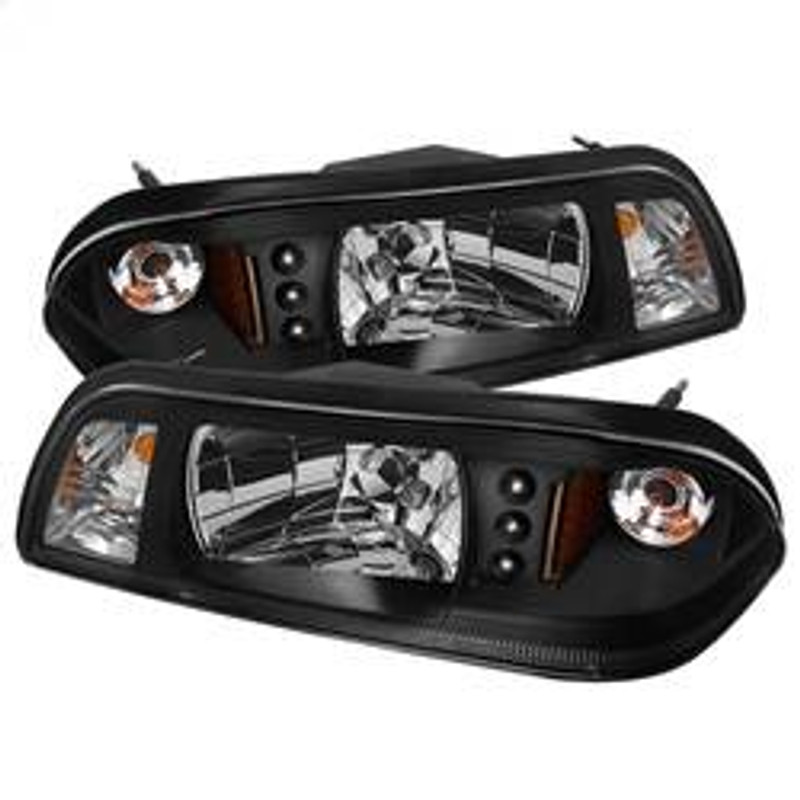 Spyder Auto Crystal Headlights - Black 5012531