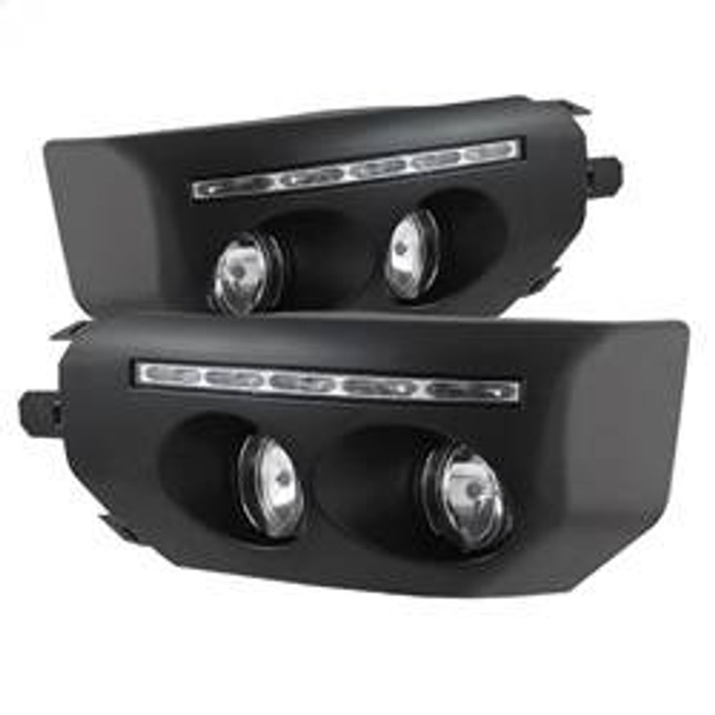 Spyder Auto Fog Lights With LED Daytime Running Lights with Switch - Black 5075161