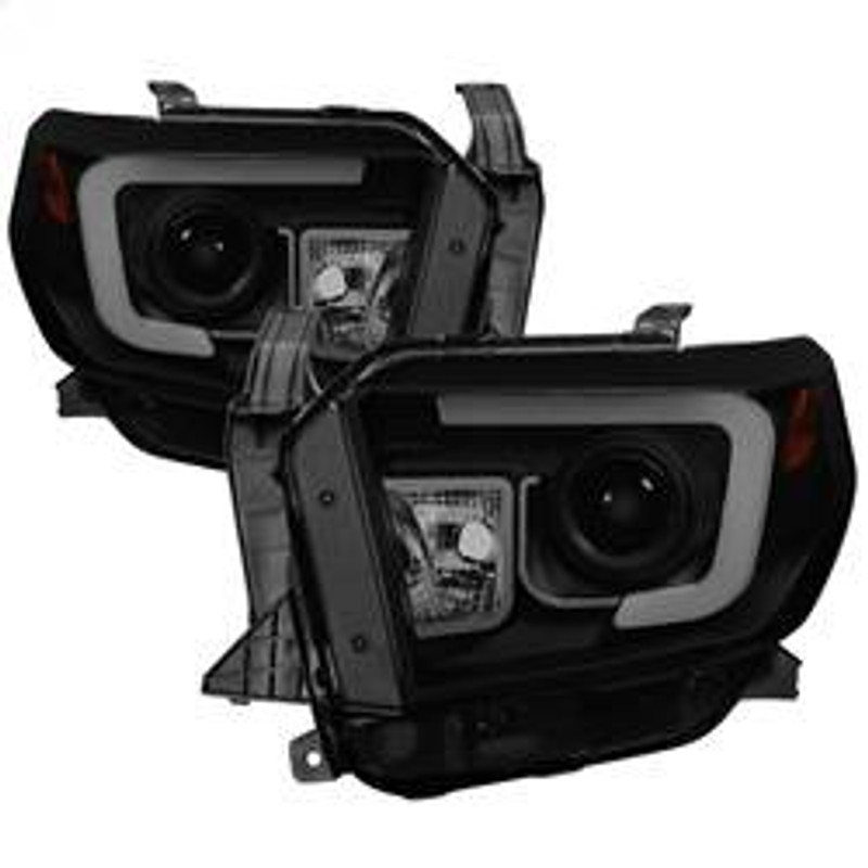 Spyder Auto Projector Headlights - Light Bar DRL - Black Smoke 5080165