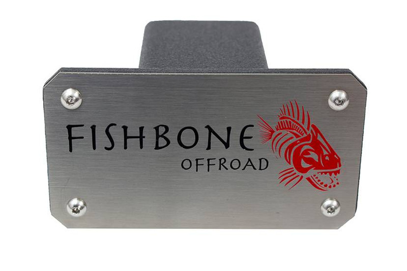 Hitch Cover For 2 Inch Hitch Black Powdercoated Steel Fishbone Offroad