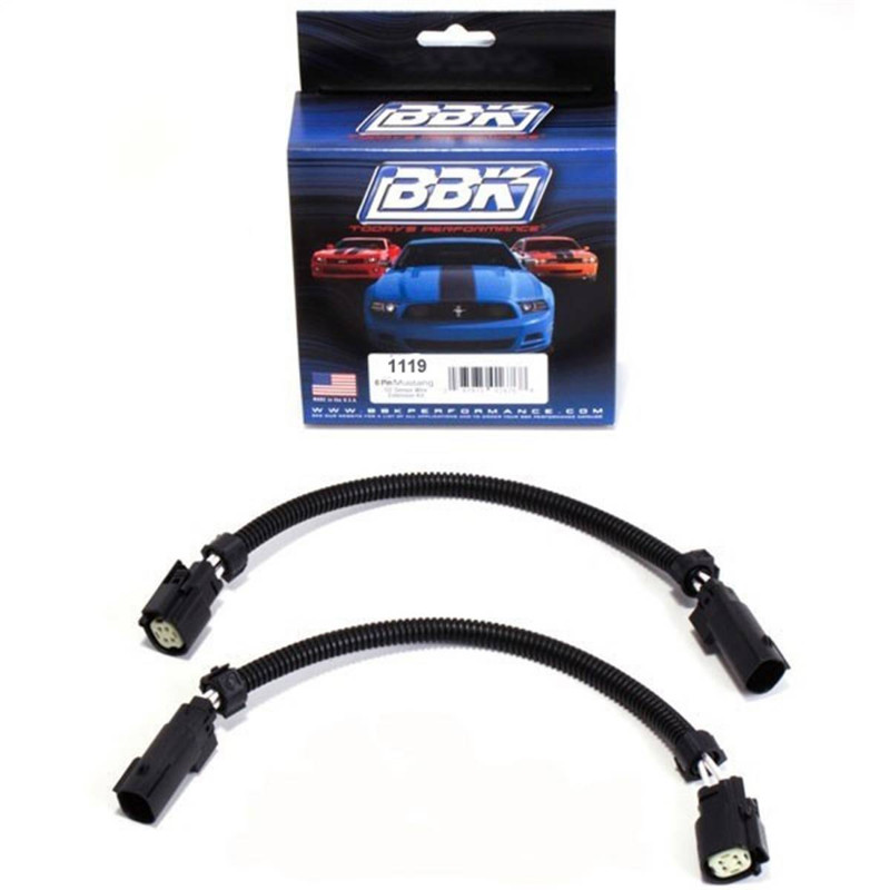 BBK Performance Parts 2015 UP MUSTANG GT/V6 FRONT WIRE 12" O2 HARNESS EXTENSION KIT (PAIR) 1119
