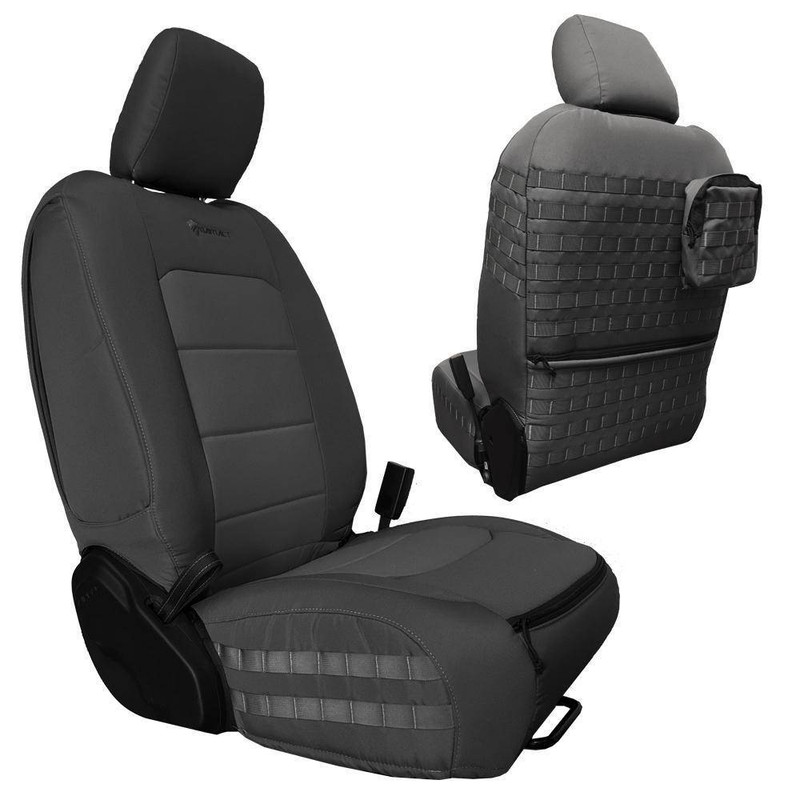 Bartact Front Seat Covers 2019 and Up Jeep Gladiator Graphite/Graphite