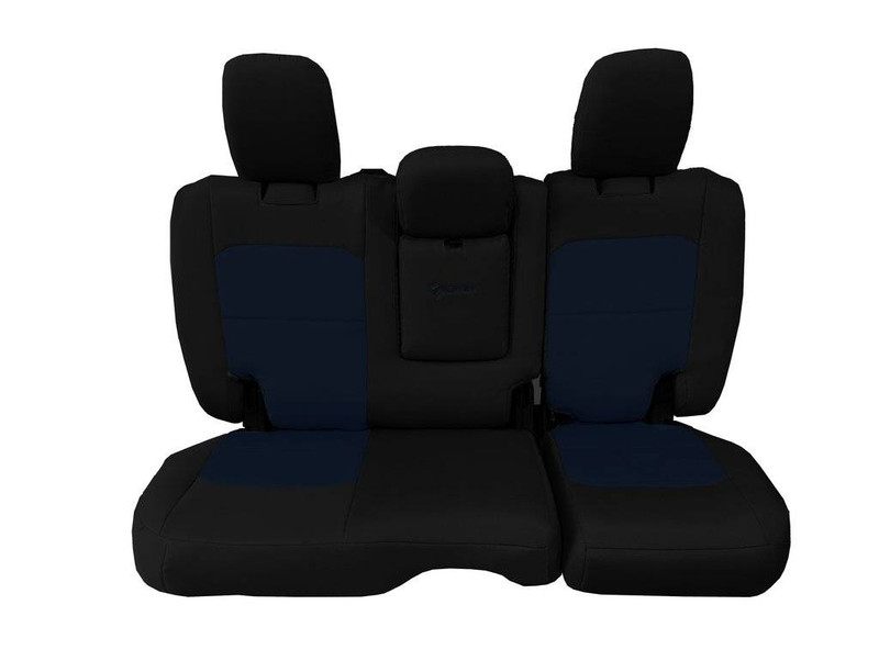 Bartact Jeep JLU Tactical Rear Bench Seat Covers 4 Door 18-Present Wrangler JL w/ Fold Down Armrest Only Black/Navy