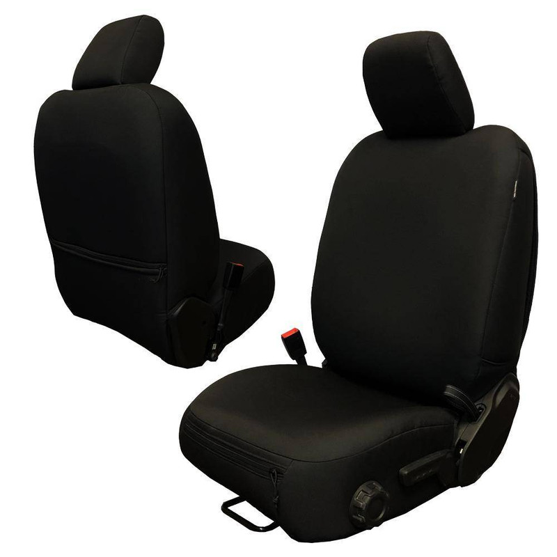 Bartact Jeep JL U Front Seat Covers Base Line Performance 4 DR Only 18-Present Wrangler JL Black Pair