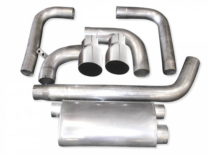 Stainless Works Stainless Works 3-1/2" Catback Dual Outlet Turbo Muffler Factory Connect CA93023.5