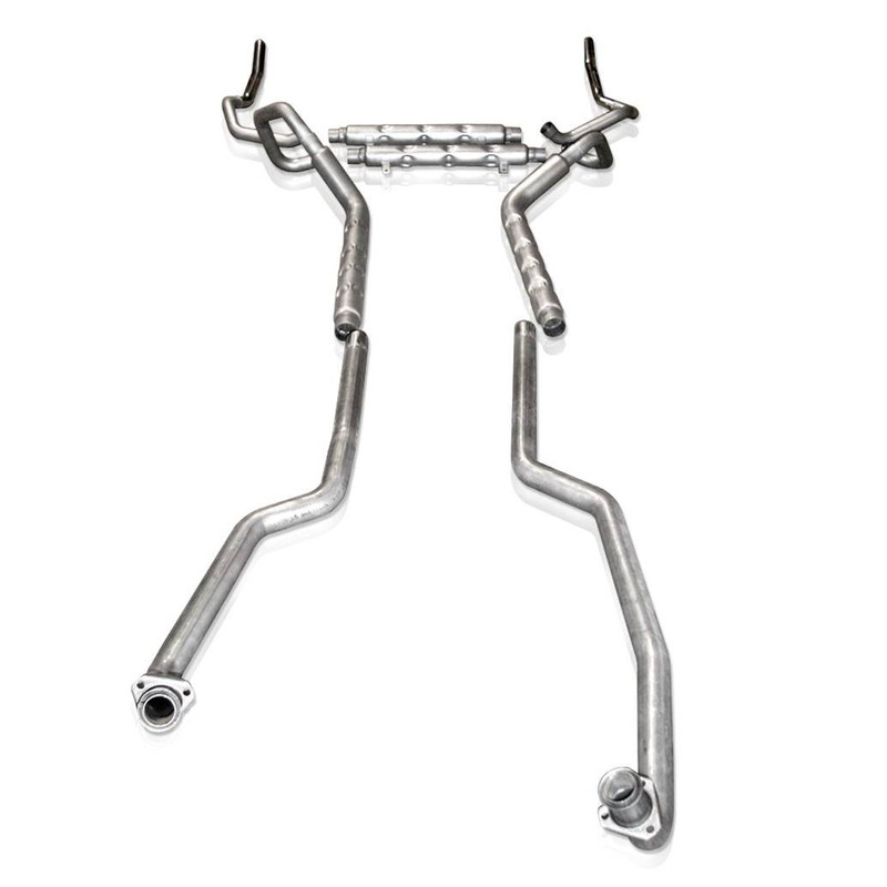Stainless Works Stainless Works SBC Catback Chambered Rounds Fits Factory Manifolds CA6915CC