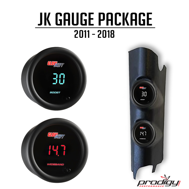 Prodigy Performance JK Gauge Pod Package Dual Pod 12-18 Wrangler JK 18 Pack