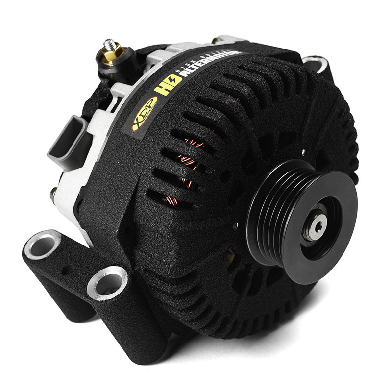 XDP Wrinkle Black HD High Output Alternator XD358 For 03-07 Ford 6.0L Powerstroke *