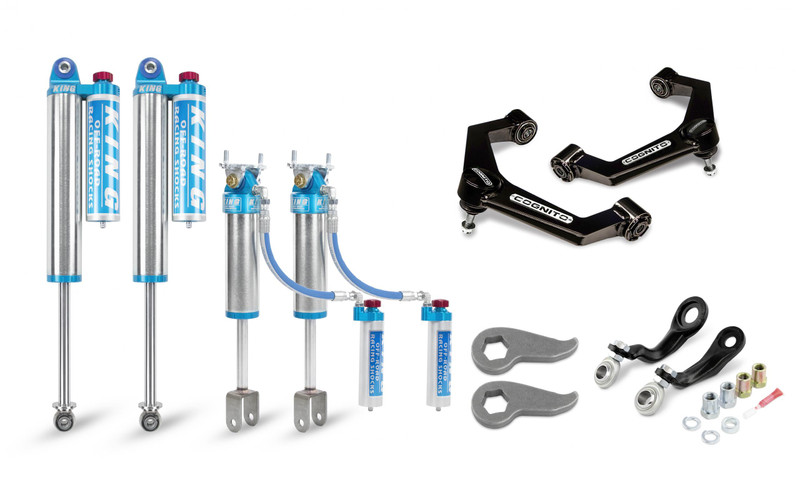 Cognito 3-Inch Elite Leveling Kit with King 2.5 Reservoir Shocks For 11-19 Silverado Sierra 2500/3500 2WD/4WD 510-P0933