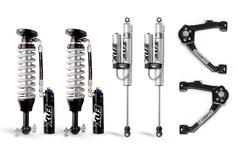 Cognito 3-Inch Elite Leveling Kit with Fox FSRR Shocks for 14-18 Silverado/Sierra 1500 2WD/4WD With OEM Cast Aluminum/Stamped Steel Control Arms 210-P1013