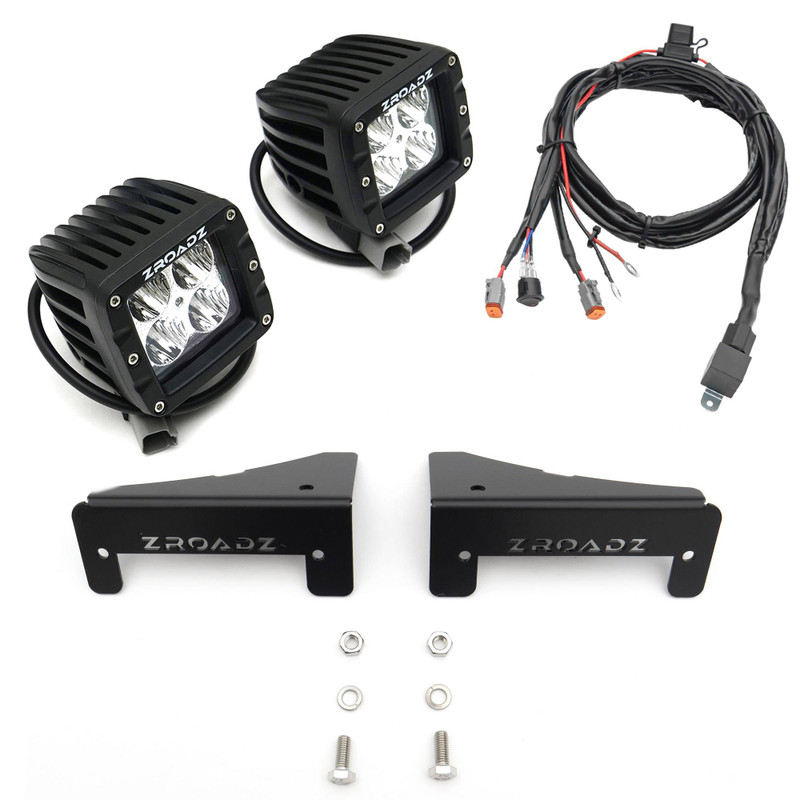 ZROADZ 2007-2018 Jeep JK Tail Light Top LED Kit with (2) 3 Inch LED Pod Lights