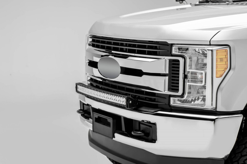 ZROADZ 2017-2019 Ford Super Duty Front Bumper Top LED Kit with (1) 30 Inch LED Curved Double Row Light Bar