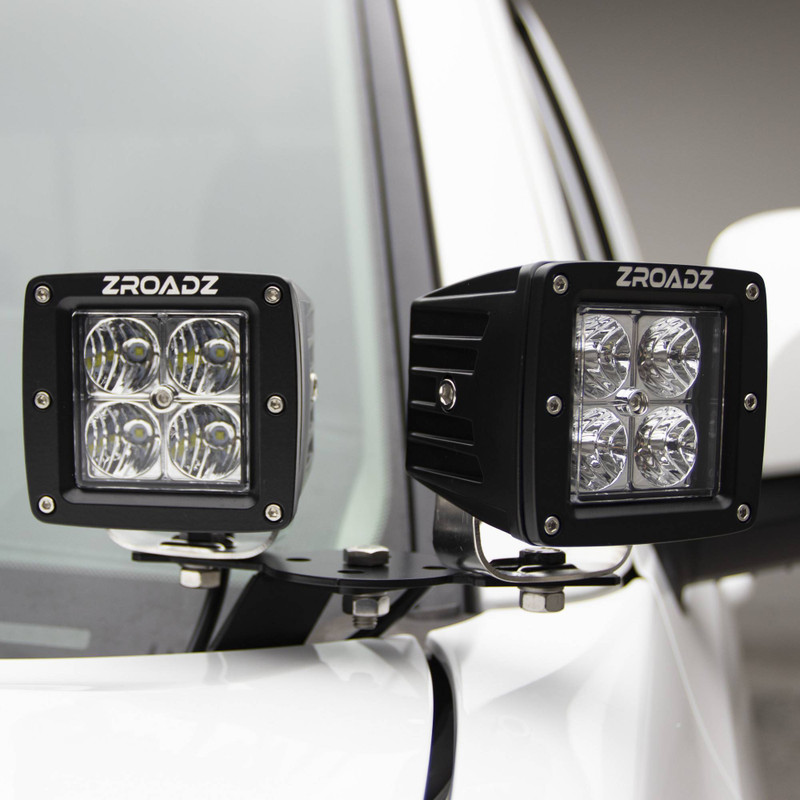 ZROADZ Hood Hinge Adapter Plate to mount (4) 3 Inch LED Pod Lights to Hood Hinge Bracket