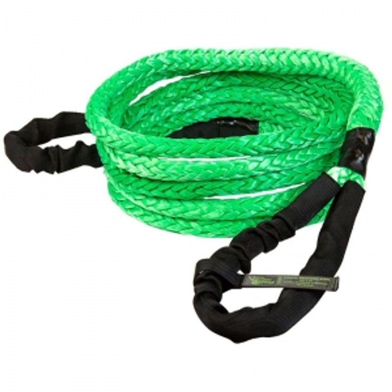 VooDoo Offroad 1300008A 2.0 Santeria Series 3/4" x 20 ft Kinetic Recovery Rope with Rope Bag for Truck and Jeep - Green