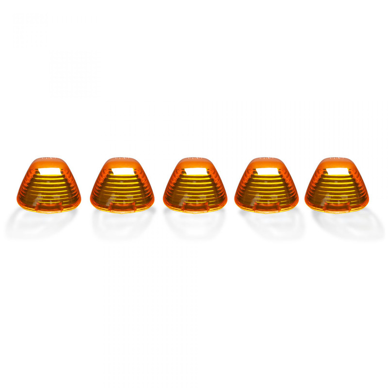 RECON Ford Super Duty 99-16 5 Piece Cab Lights Xenon Bulbs Amber Lens in Amber