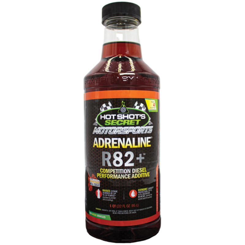 Hot Shots Secret ADRENALINE® R82+ DIESEL RACING FUEL ADDITIVE – 32OZ