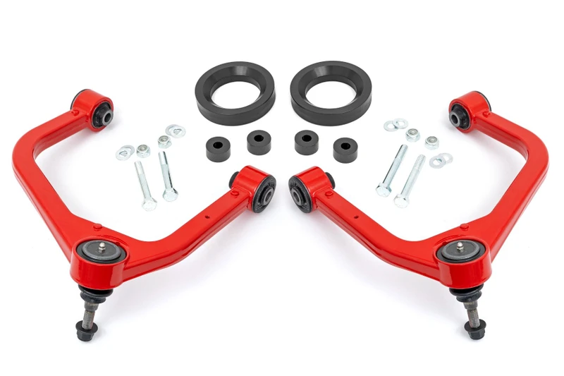 Rough Country - 1.75 Inch Leveling Kit - Forged Red UCA - AT4 - GMC Sierra 1500  (2019-2025 & Classic)