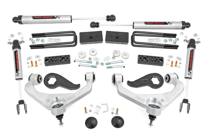Rough Country - 3 Inch Lift Kit - UCAs - V2 - w/ Overloads - Chevy/GMC 2500HD/3500HD (20-25)