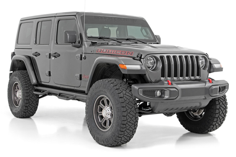 Rough Country - 3.5 Inch Lift Kit - Adj Lower - FR D/S - Jeep Wrangler Unlimited 4WD (24-25)