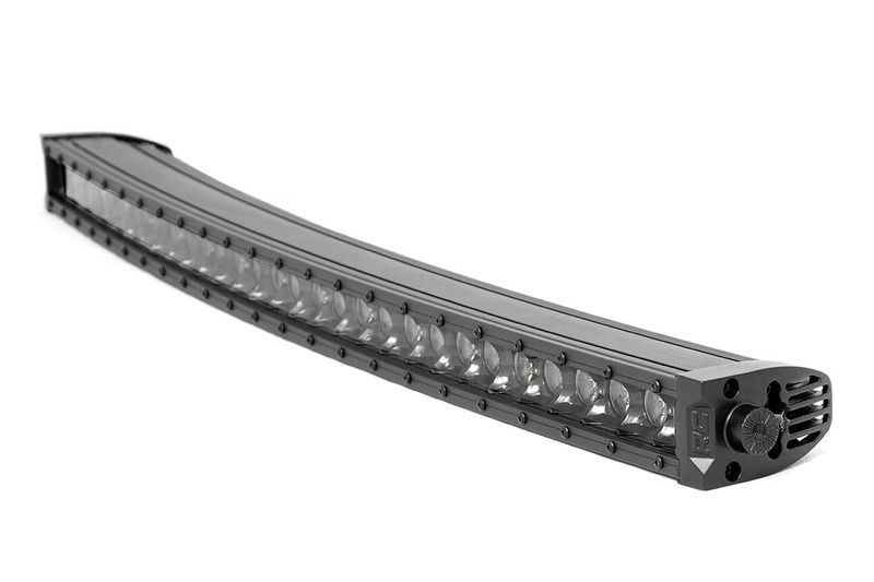 Rough Country - 30 Inch Black Series LED Light Bar - Curved - Single Row - Cool White DRL