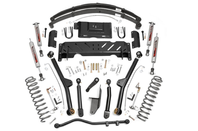 Rough Country - 4.5 Inch Lift Kit - Long Arm - RR Leaf's - NP242 - Jeep Cherokee XJ 4WD (84-01)
