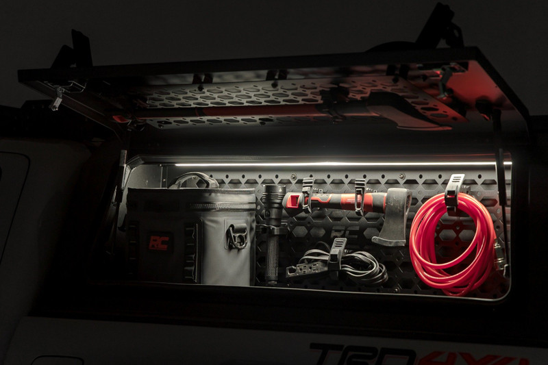 Rough Country - Bed Cap Molle Panel Side Storage Bin - Drivers Side - Toyota Tacoma (16-23) - 734064