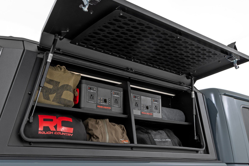 Rough Country - Bed Cap Side Shelf Storage Bin - Passengers Side - Jeep Gladiator JT (20-25) - 734055