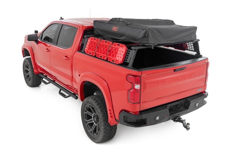 Rough Country - Bed Rack - Half Rack - Aluminum - Chevy Silverado 1500 2WD/4WD (2019-2025 & Classic)