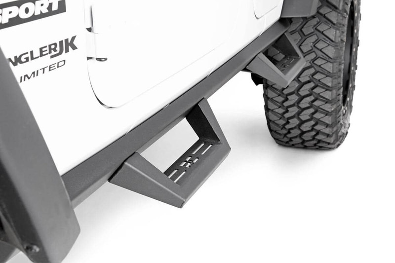 Rough Country - Contoured Drop Steps - 4 Door - Jeep Wrangler Unlimited 2WD/4WD (2007-2018)