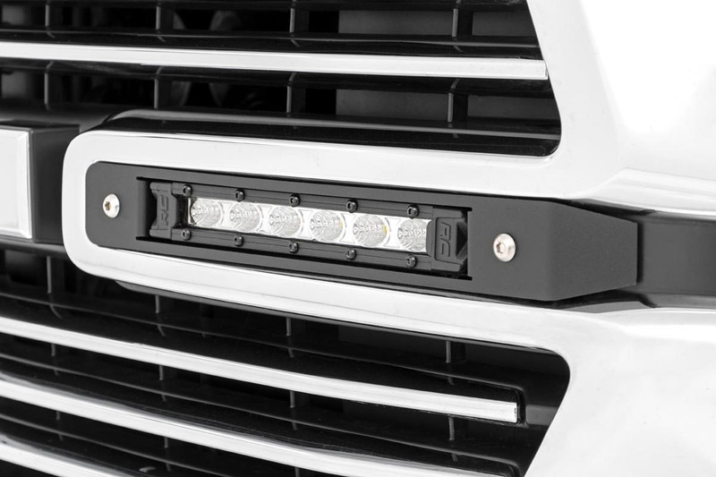 Rough Country - Dual 6in LED Grille Kit - Chrome Slimline - Ram 1500 2WD/4WD (2019-2024)