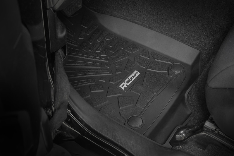 Rough Country - Flex Fit Floor Mats - FR - 4 Door - Jeep Wrangler Unlimited 4WD (2018-2025)