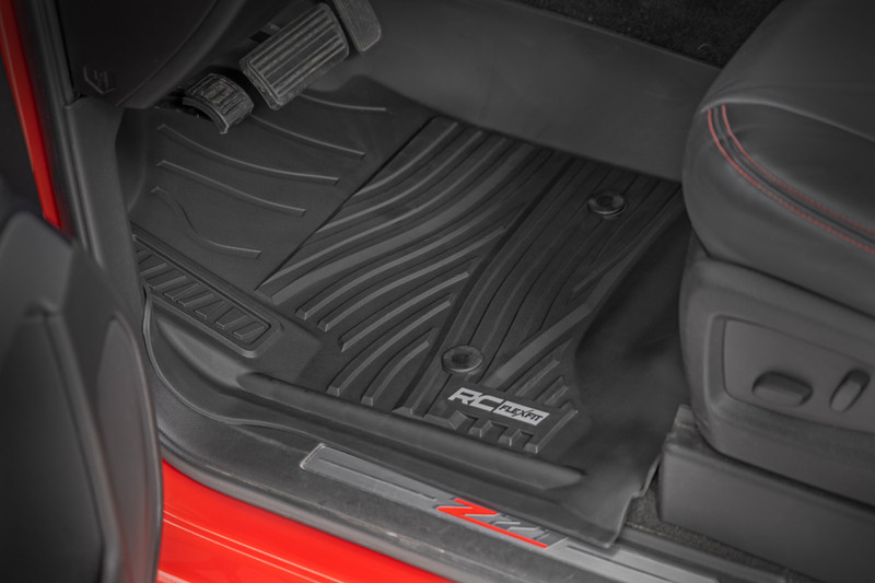 Rough Country - Flex-Fit Floor Mats - Front - Chevy/GMC 1500/2500HD/3500HD (14-19 & Classic)