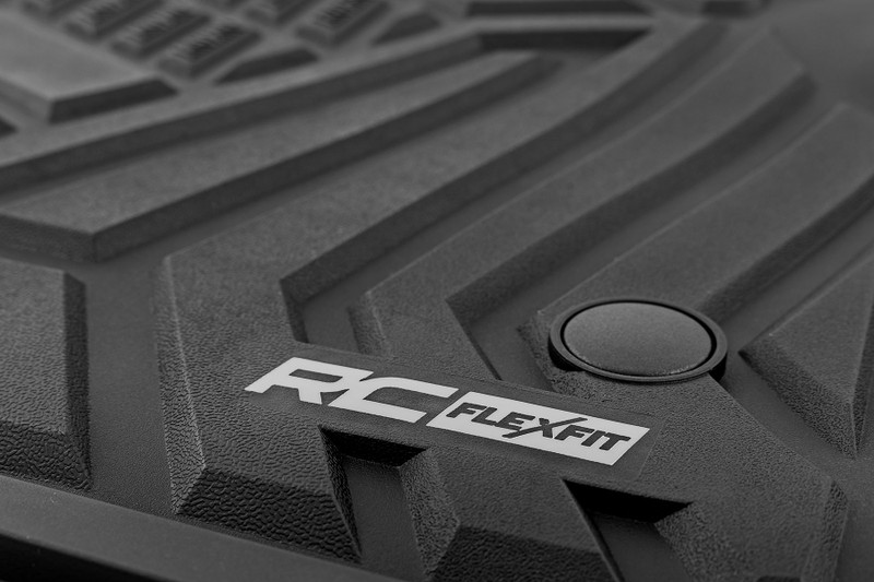 Rough Country - Flex-Fit Floor Mats - Front and Rear - Ford F-250/F-350 Super Duty (17-25)