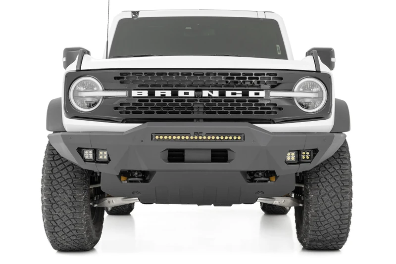 Rough Country - Front Bumper - Modular - Full Wings - Amber DRL - Ford Bronco 4WD (2021-2025)