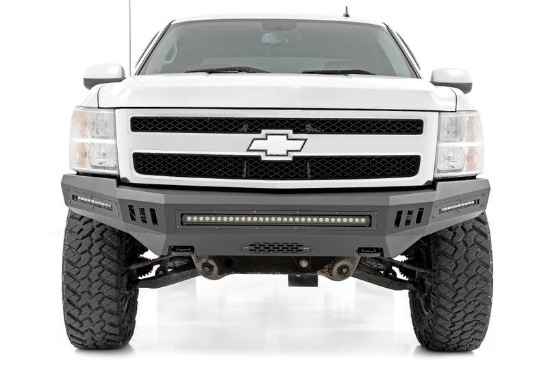 Rough Country - Front High Clearance Bumper - BLK LEDs - Chevy Silverado 1500 2WD/4WD (07-13)