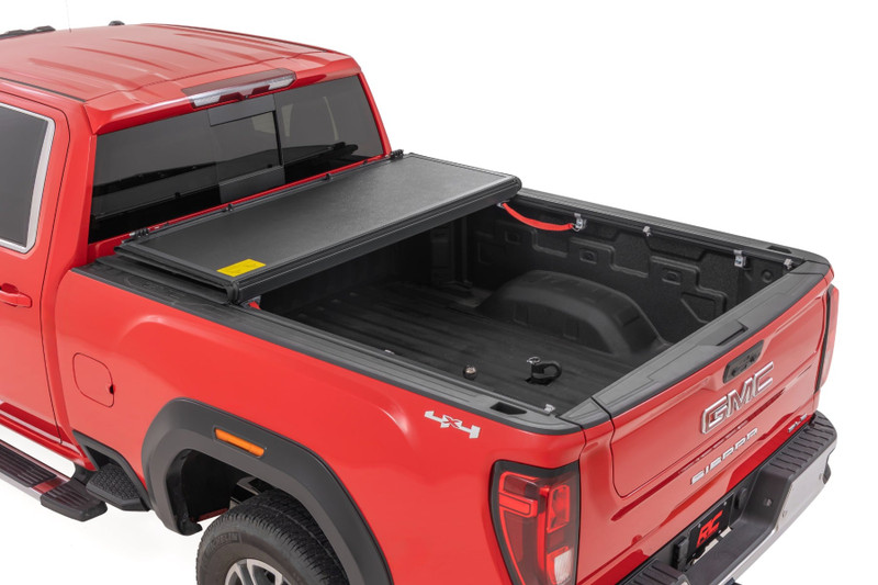 Rough Country - Hard Low Profile Bed Cover - 6'9 in. Bed - Rail Caps - Chevy/GMC 2500HD/3500HD (20-25)