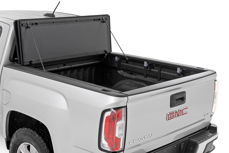 Rough Country - Hard Tri-Fold Flip Up Bed Cover - 5' Bed - Chevy/GMC Canyon/Colorado (15-25)