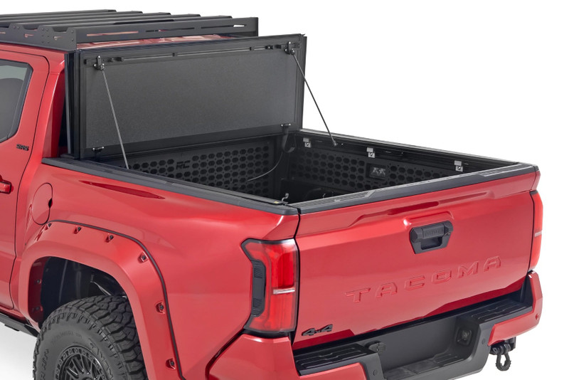 Rough Country - Hard Tri-Fold Flip Up Bed Cover - 5' Bed - Toyota Tacoma 2WD/4WD (2024-2025)